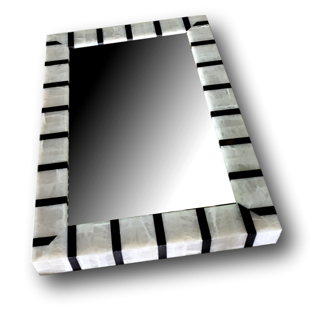 Large Striped Onyx Mirror 1 The Onyx Collection Large Striped Onyx Mirror 1 The Onyx Collection